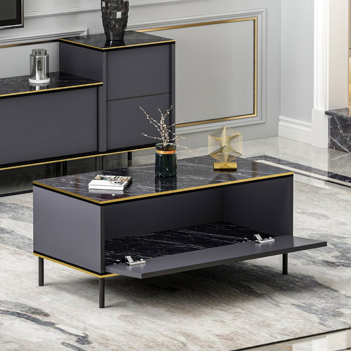Hanah Home Imaj - Mesa de centro Antracita
